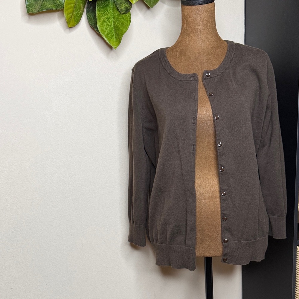 Talbots Brown Cardigan Sweater